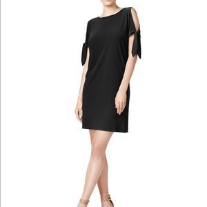 Bar ||| black cold shoulder shift dress